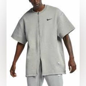 Nike x Fear Of God Jerry Lorenzo x NBA NRG Warm Up Top Gray Short Sleeve Top